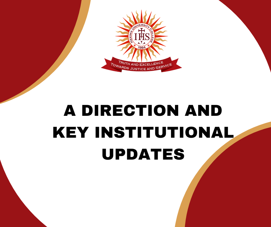 A Direction and Key Institutional Updates